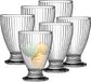 Urban Living Coupes à glace/bols à glace - 12x pièces - 280 ml - verre - avec relief - bol à dessert