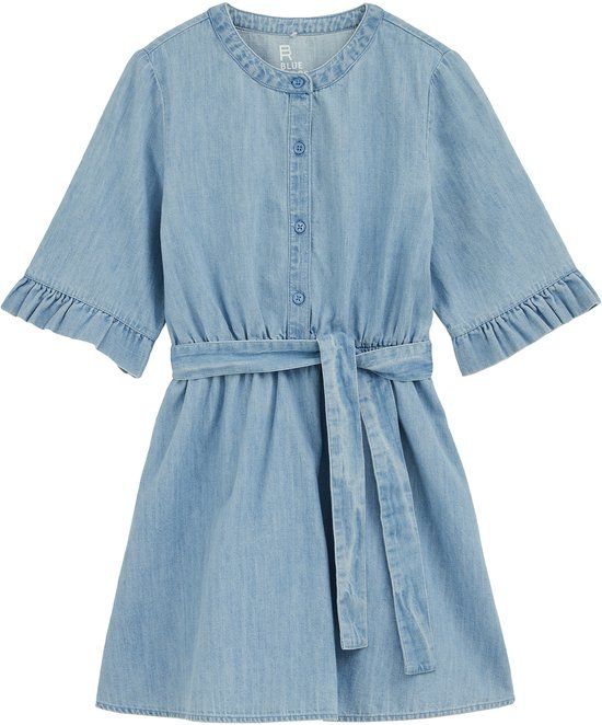 WE Fashion Meisjes denim jurk light blue denim 110/116