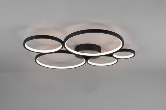 Trio Rondo Plafonnière - Zwart - LED - Dimbaar