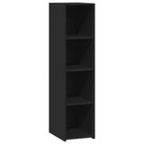 VidaXL Hoge kast, zwart, 30x41x124 cm, bewerkt hout