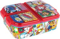 P:os Paw Patrol Lunchbox voor Kinderen - 3 Vakken, Plastic Met Clipsluiting, Veelkleurig