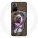 Maniacase Hoesje Redmi Note 11 5G Hond Pitbull Wit grijs