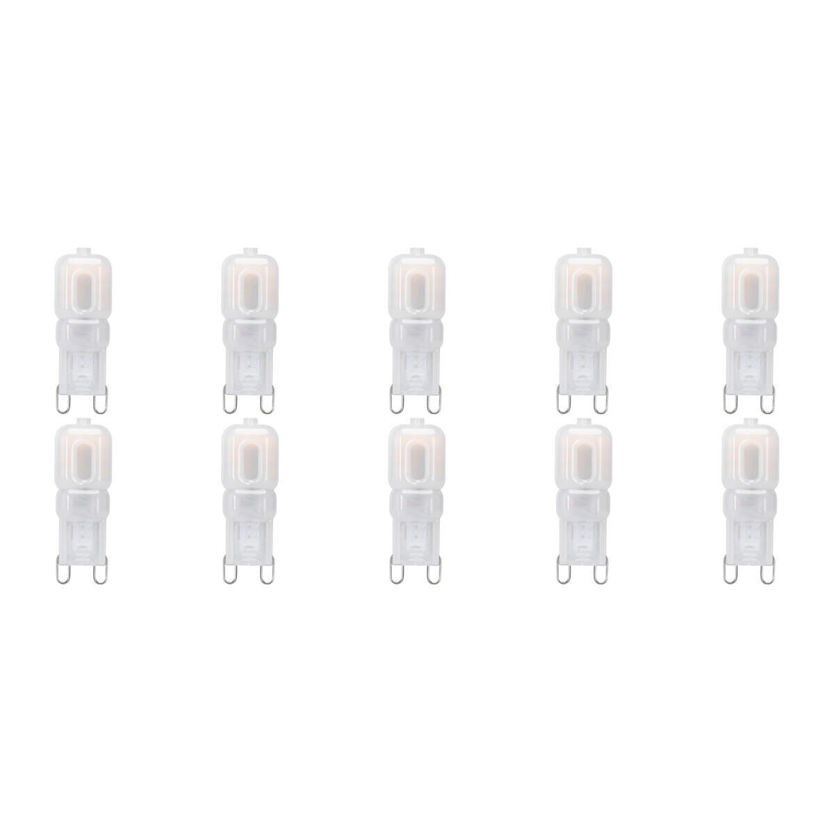 Velvalux Voordeelpak LED Lamp 10 Pack - G9 Fitting - Dimbaar - 3W - Helder/Koud Wit 6000K - Melkwit | Vervangt 32W