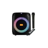 KIGOGA A-8013 - Bluetooth-luidspreker met lichteffecten, draadloze microfoon, radio, karaoke-functie en afstandsbediening, ingebouwde batterij