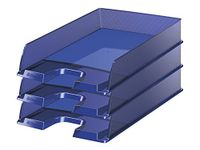 Esselte Briefmand, A4, 10 stuks, donkerblauw transparant, Europost, 623600