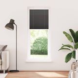 Rideau plissé noir 80 x 200 cm avec supports à pince