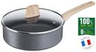 Tefal Natural Force Hapjespan - 24 cm - Grijs - Met Deksel