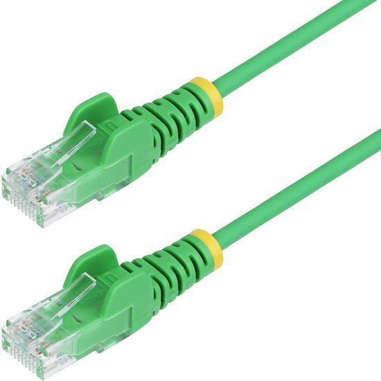 StarTech.com 50cm Dunne CAT6 Ethernet Kabel, Groen, Snagless, 100W PoE, UTP, LSZH, 28AWG Pure Koperdraad, Slim RJ45 Netwerk Patchkabel met Trekontlasting, Fluke Getest