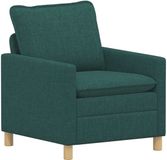 vidaXL Bank Donkergroen Stof 76 x 81 x 87,5 cm
