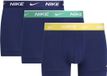 Nike Eday Trunk Boxershorts 3 Eenheden Bleu M