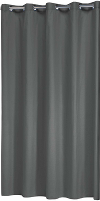 Sealskin Douchegordijn - Textiel - Grijs - 180x200 cm - Ringen