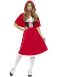 Smiffy's - 44686 - kostuum kapje - dames - rood - maat XS