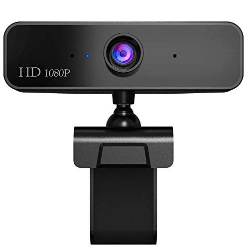 ECOSWAY USB Webcam, HD 1080P webcamera met dubbele microfoons, Handmatige focus PC Webcam, Webcam voor HD Vedio Chat, Videoconferentie, Online werk, Internetcursus
