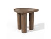 Bol Table d'appoint en bois contreplaqué noyer clair