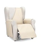 Martina Home Diamond Bankhoes, gewatteerd, omkeerbaar, beige/linnen, 1-zits/ontspanning