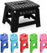 NATUMO® Marchepied pour enfants, pliable, marchepied léger et antidérapant pour enfants, salle de bain et toilettes, marchepied pliable pour salle de bain, cuisine et jardin, 22 cm (noir)