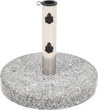 vidaXL Parasolvoet rond 20 kg graniet - Grijs