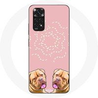 Maniacase Hoesje voor Xiaomi Redmi Note 11S 4G Bordeaux Hond symmetrische foto