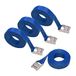 Amazon Basics Spanband, 2,5 m lang, 25 mm breed, draagvermogen van 150 kg, conform DIN, blauw, 4 stuks