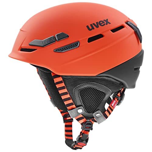 UVEX p.8000 tour, Skihelm/Klimhelm/Fietshelm Unisex-Volwassene, fierce red - black mat, 55-59 cm