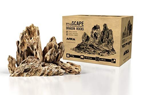 ARKA Aquatics myScape-Rocks Dragon - drakenstenen - natuurlijke steen voor unieke aquascapes in elk zoetwateraquarium & terrarium, ideaal voor aquariumbreedtes tot ca. 60 cm, 5 kg, bruin, MSRD5