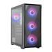 Aerocool GEOFLOW, ATX PC-Behuizing, 4x ARGB 120mm Ventilatoren, Volledig Gehard Glas Venster, Mesh Voorpaneel, 360mm Ondersteuning Vloeistofkoeling, Magnetische Stoffilters, 2x USB 3.0, Zwart