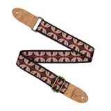 CASCHA Ukelele riem, veganistisch, etnische rode strepen, verstelbare en comfortabele ukelele riem van milieuvriendelijke materialen, duurzaam en stijlvol, past bij alle ukelele