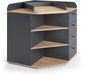 Vicco Aria Commode – 85 x 90 cm met legplanken en 4 laden Antraciet/Artisan