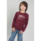 TYGO & vito jersey rechtvallende longsleeve met print - donkerrood
