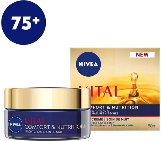 Nivea gezichtsverzorging: Vital Comfort & Nutrition 75+ Nachtcrème