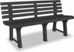 vidaXL Banc de jardin - 145,5 cm - plastique - anthracite - vert - 1 place