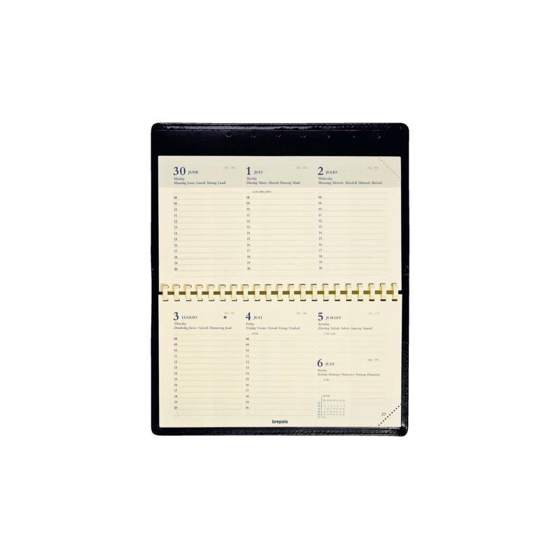 Brepols Omniplan weekagenda 2024 vulling (1 week 2 pagina's) 6-talig