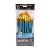 Royal en Langnickel RSET-9305 Taklon variëteit borstel set - medium goud (Pack van 12)