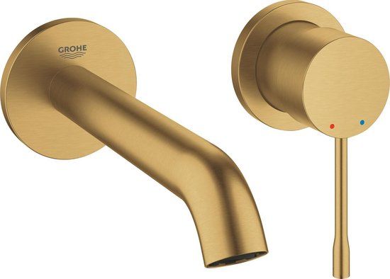 GROHE Essence New Wandgemonteerde Inbouw Wastafelkraan - Mat Goud