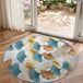 Tapis rond avec motif botanique