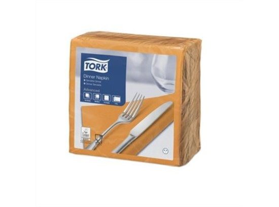 Tork Dinnerservet 39x39cm 2-laags oranje 1/4 vouw ds Ã 1800 stk 12x150 477907