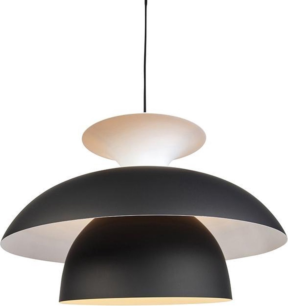 QAZQA titus - Moderne Hanglamp met kap - 1 lichts - H 1700 mm - Wit - Woonkamer | Slaapkamer | Keuken