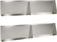 vidaXL Keerwand 4 st 100 x 12 x 30 cm Roestvrij staal zilver