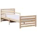 vidaXL Bedframe met uitschuifbaar matras Bruin 80 x 200 cm