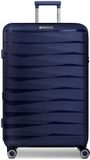 Franky London 4 wielen Trolley L 74 cm met uitbreidingsplooi - Harde bagage - Combinatieslot - dark blue
