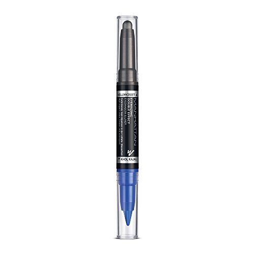 MANHATTAN Eyemazing Double Effect Eyeshadow & Liner – Blauwe 2-in-1 oogschaduw & eyeliner stift om te draaien – Kleur 004 Cobalt Storm – 1 x 2 g