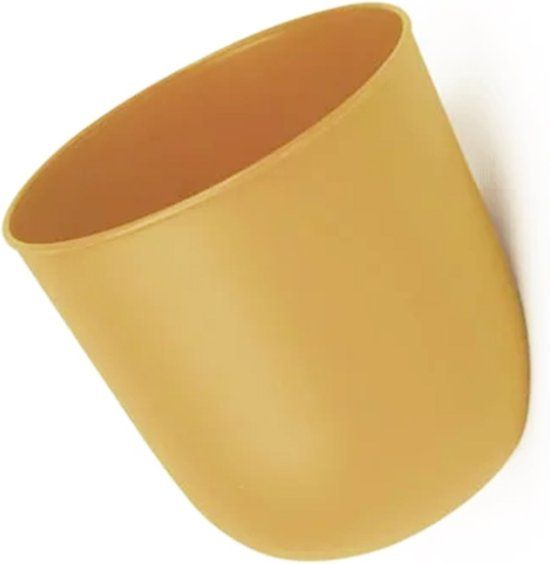 QUVIO Bloempot voor aan de wand - Diameter 15 cm - Okergeel