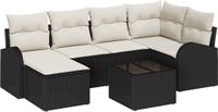 vidaXL Tuinbank - Zwart - Poly Rattan - 2 zitplekken
