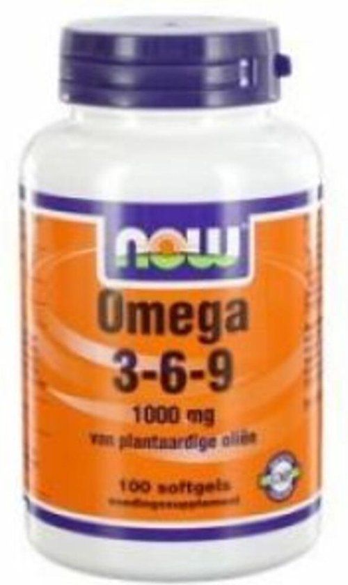Now Foods Omega 3-6-9 - Combinatie van 5 Plantaardige Oliën - 1000 mg - 100 Softgels