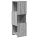 vidaXL Hoekkast - 25,5x25x80cm - Bewerkt Hout - Grijs Sonoma