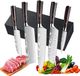Set de 5 couteaux en acier inoxydable avec lames japonaises tranchantes et manches ergonomiques