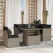 Maison Exclusive - Ensemble de meubles de jardin 6 pièces avec canapé et coussins, gris clair, en polyrotin