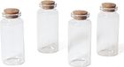 Merkloos 32x stuks Kleine transparante glazen flesjes - met kurk dop - 32 ml
