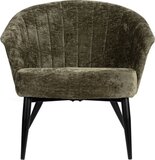 Dutchbone Georgia Fauteuil Groen - Retro & Vintage - Kunststof - 77 x 73.5 x 71 cm