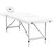 Table pliante de massage blanc crème 4 zones au cadre Aluminium